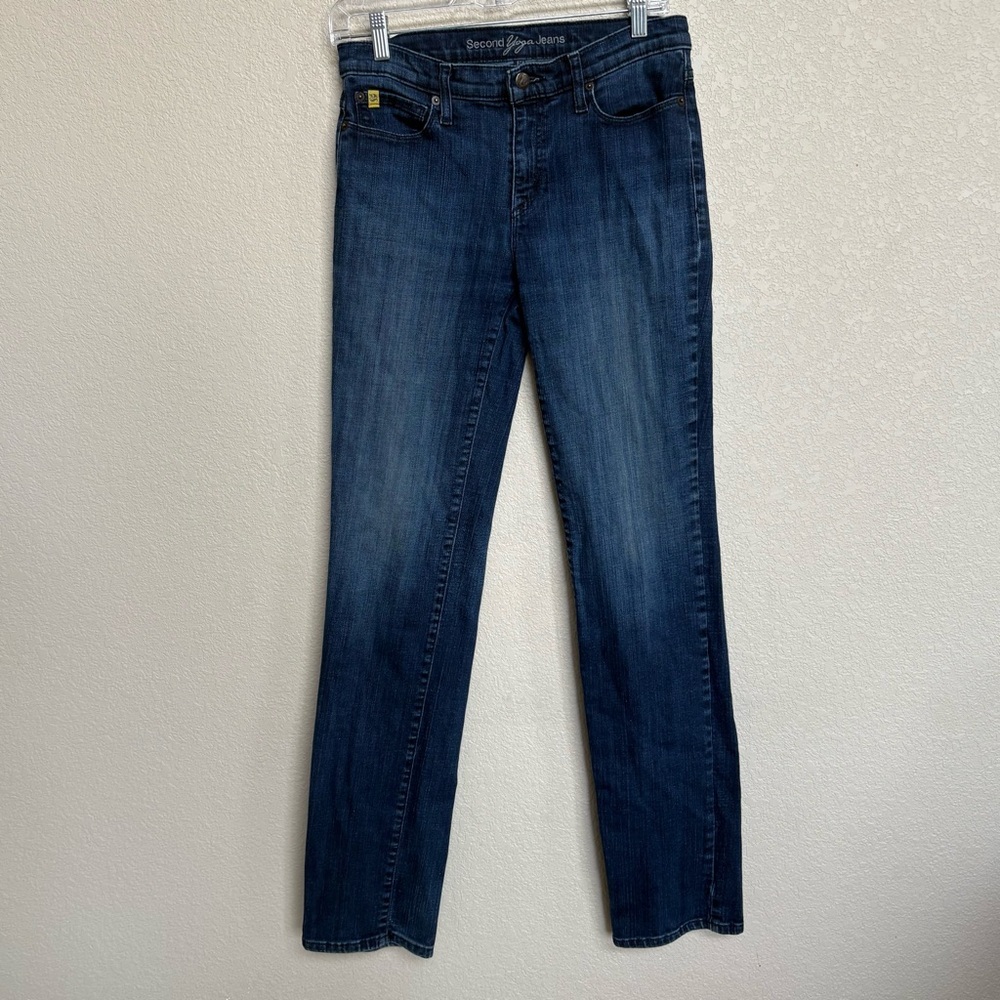 Second Yoga Jeans Women’s Dark Blue Midrise‎ Straight Denim Jeans Size 29